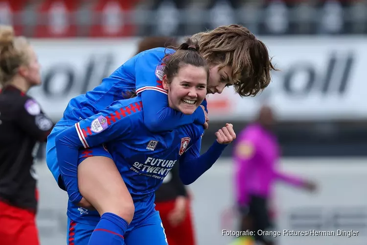 Vrouwen FC Twente sluiten 2021 af met negenklapper in Kralingen