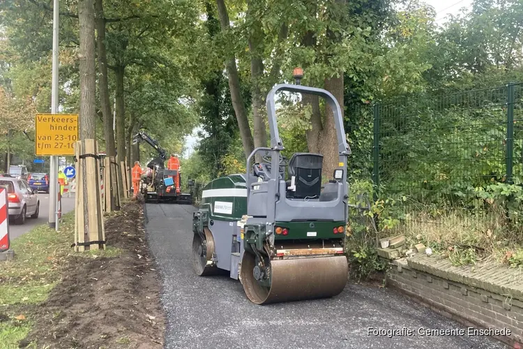 Enschede krijgt eerste CO2 neutrale fietspad