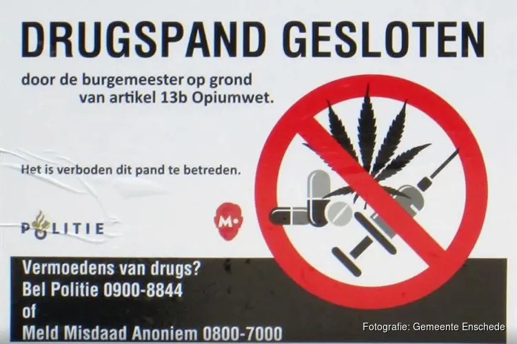 Burgemeester sluit woning vanwege drugshandel