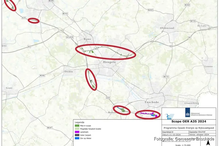 Provincie Overijssel maakt plannen voor Duurzaamheidsroute A35 bekend