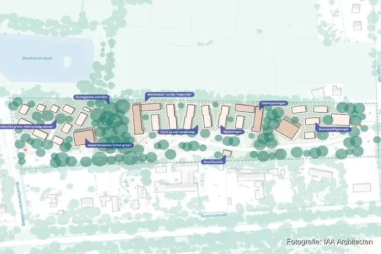 Eerste schetsontwerpen voor nieuwbouw van ruim 220 woningen naast Stokhorstvijver